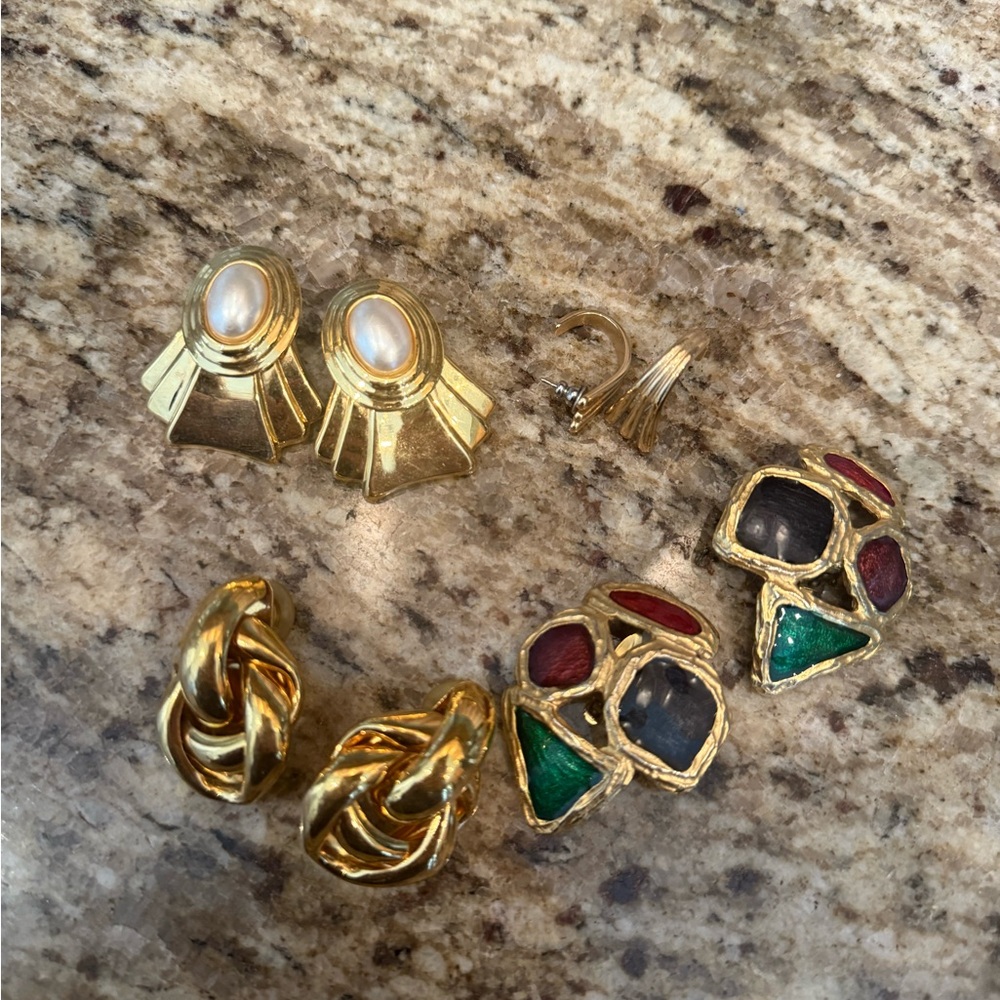 Premier Gold Earrings with Multicolor Accents